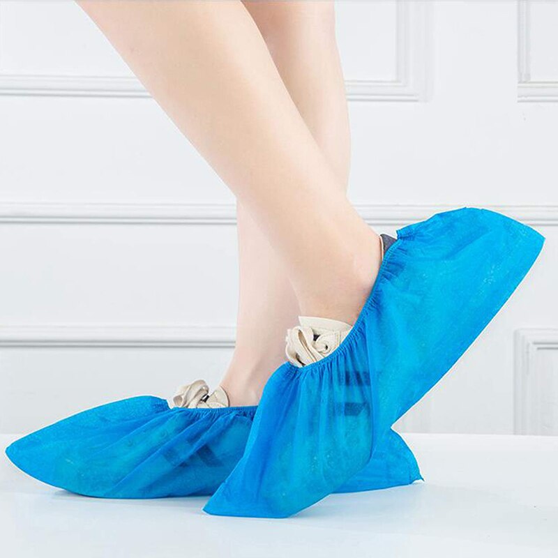 Copriscarpe monouso in tessuto non tessuto spesso copriscarpe antipolvere per uso domestico copriscarpe riutilizzabili antiscivolo per la casa, protettivo in fabbrica