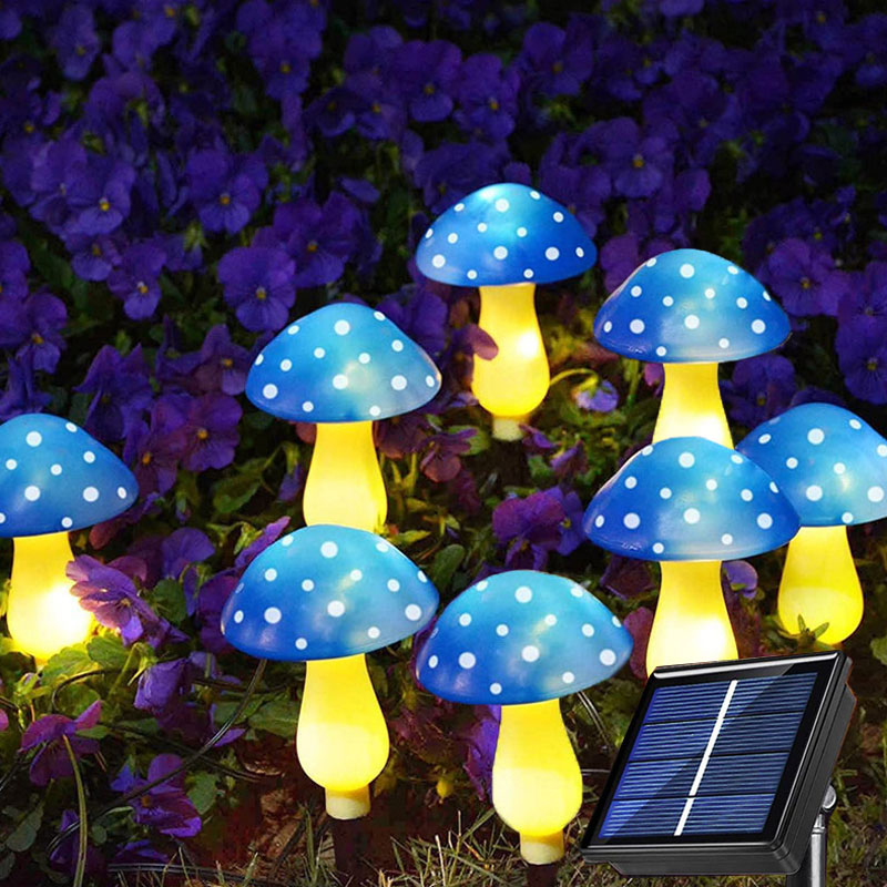 Luces solares de setas para decoración de jardín, luz nocturna impermeable para exteriores, lámpara LED de hadas para Navidad, Halloween, camino de césped y jardín: Soleado amarillo