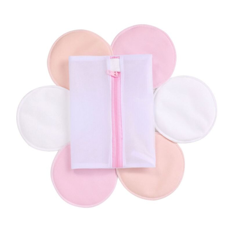 (6 Pack) Bamboe Verpleging Pads Met Bonus Waszak Herbruikbare Wasbare Borstvoeding Pad