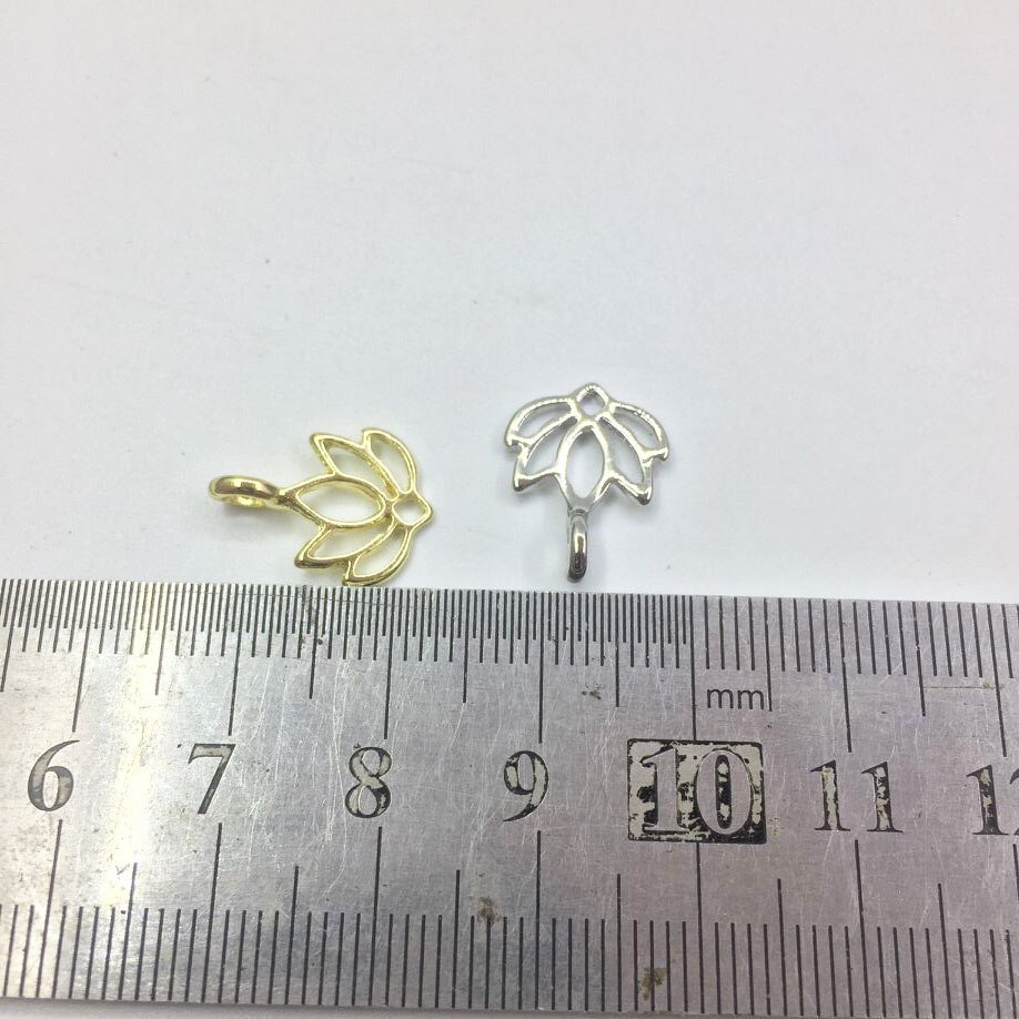 Eruifa pretty 20 kpl 12*10mm mini lotus sinkkiseoksesta hurmaa kaulakoru, korvakoru rannekoru koru itse tehty käsintehty 2 väriä