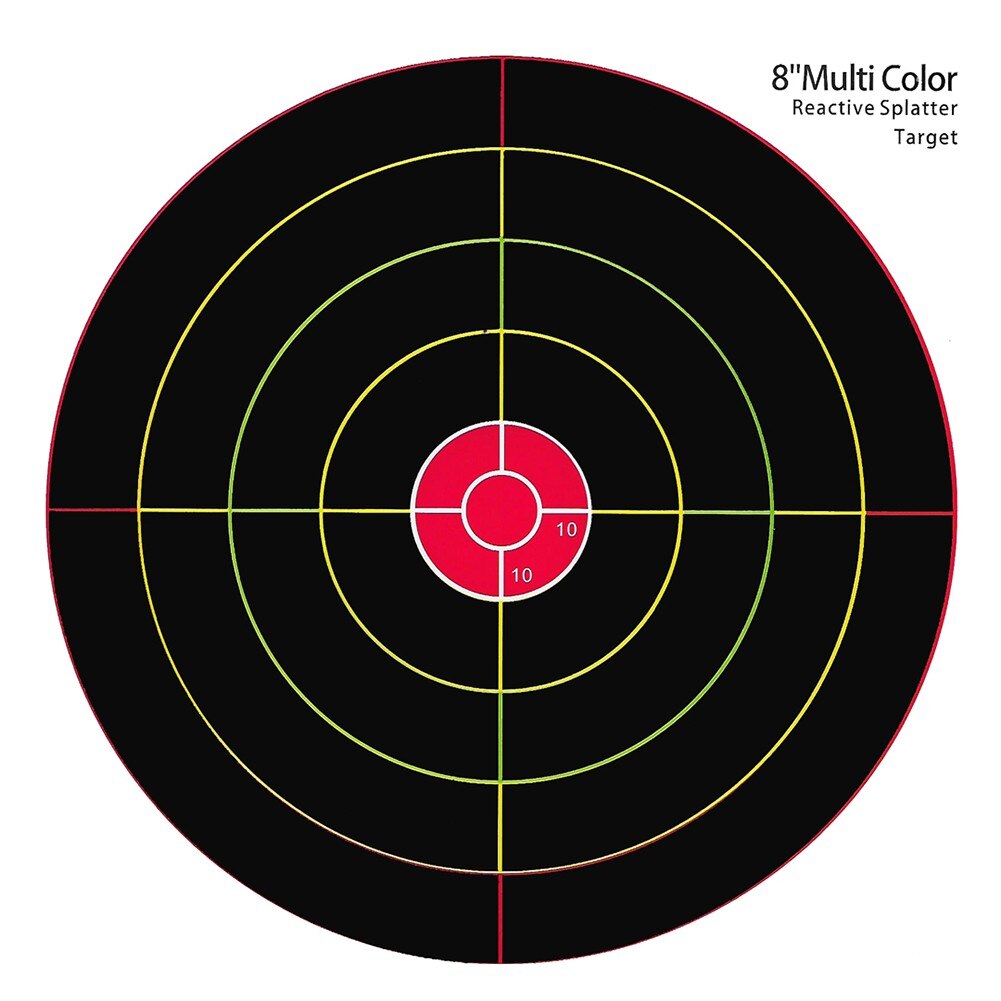10 pezzi di carte per obiettivi adesivi per esterni di alta qualità obiettivi adesivi reattivi per schizzi da 8 pollici per la caccia con l&#39;arco