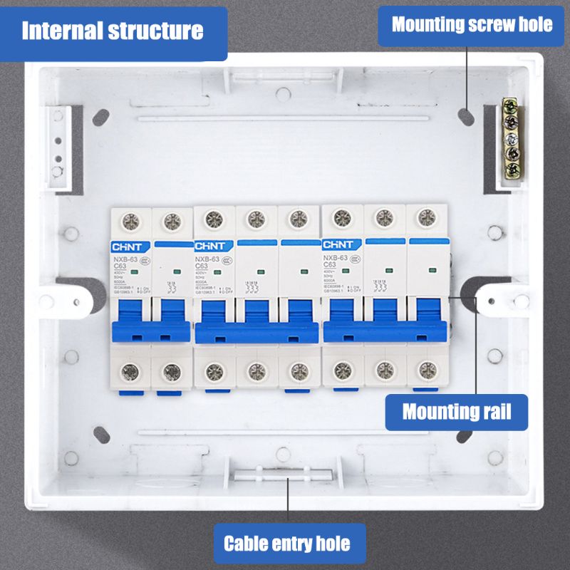 Caja de distribución eléctrica, caja de iluminación doméstica para Disyuntor de 2-4/5-8/9-12 vías RXJB