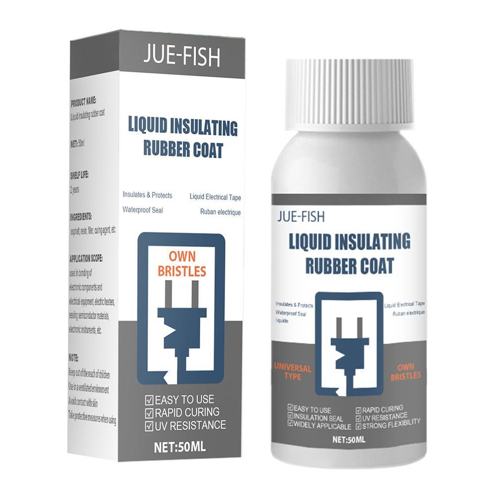 Liquid Electrical Tape Glue Strong Sealing Waterproof Dielectric Coating Heat-Resistant for Electrical Data Cable Sealant 5 O5X2: white