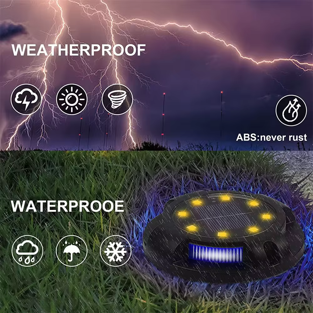 Super jasna lampa gruntowa zasilana energią słoneczną Zewnętrzna lampa patio Wodoodporna trawnik ogrodowy Dekoracyjna lampa schodowa Lampka nocna Szybka dostawa 4-6 dni Przyjazd Darmowa wysyłka