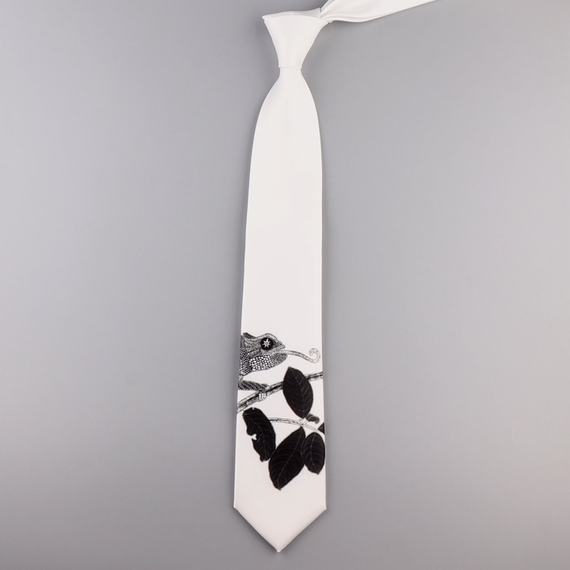 Cravate 7CM pour hommes et femmes, Original, impression amusante, rétro, décontracté personnalité artistique, cravate avec croquis pour étudiants,
