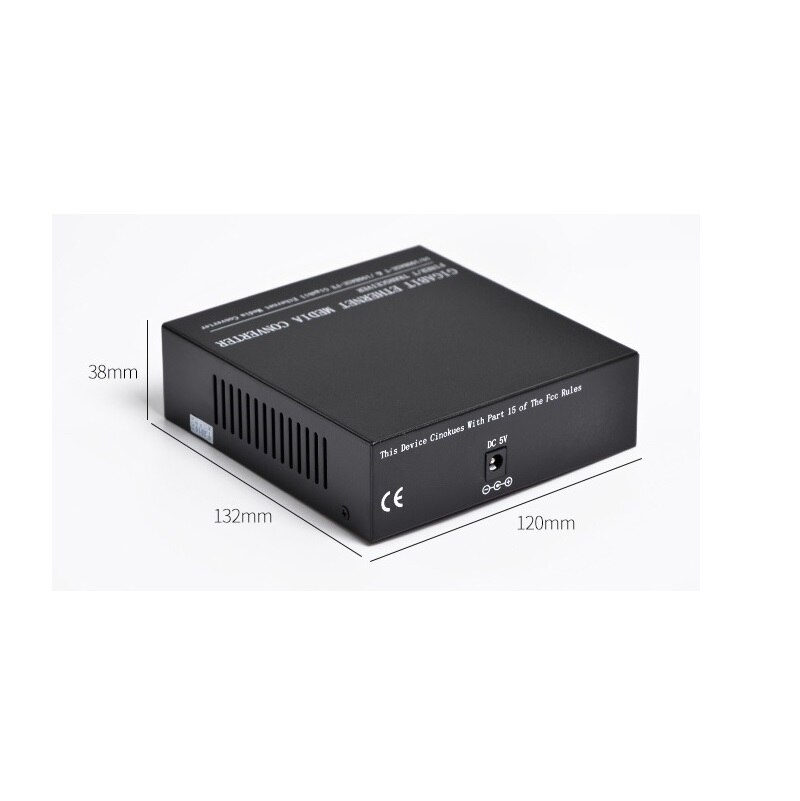 1 pair 100M 1 Fiber port Optical Media Converter Single Mode 25KM 8 RJ45 Ports Fibre Optical Transceiver