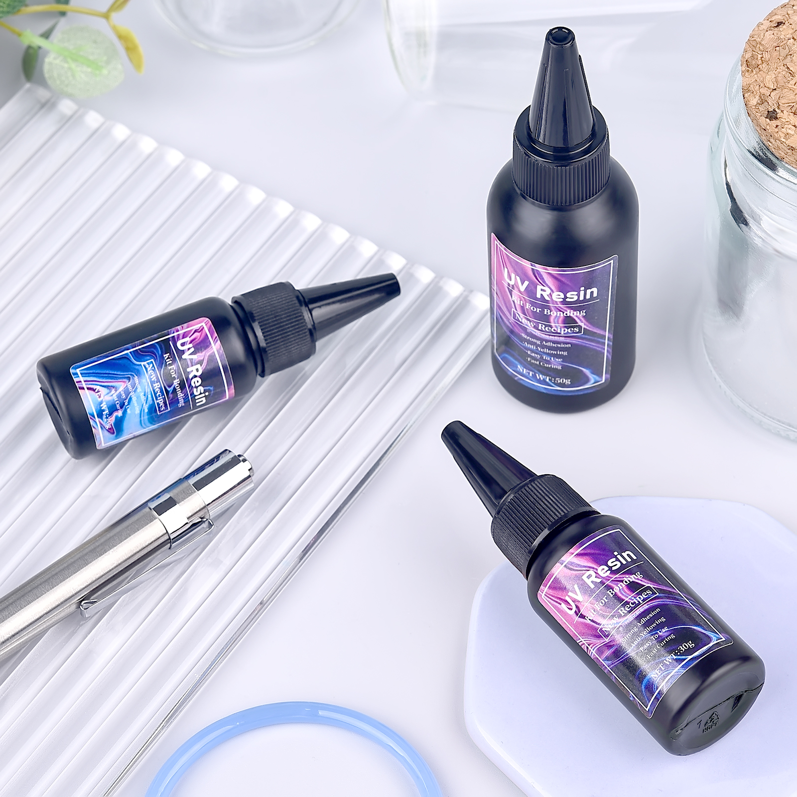 Uv-limning svetslim superlimning uv-lim fix flytande härdande hårt snabbtorkande harts smycken glas plast trä reparationslim