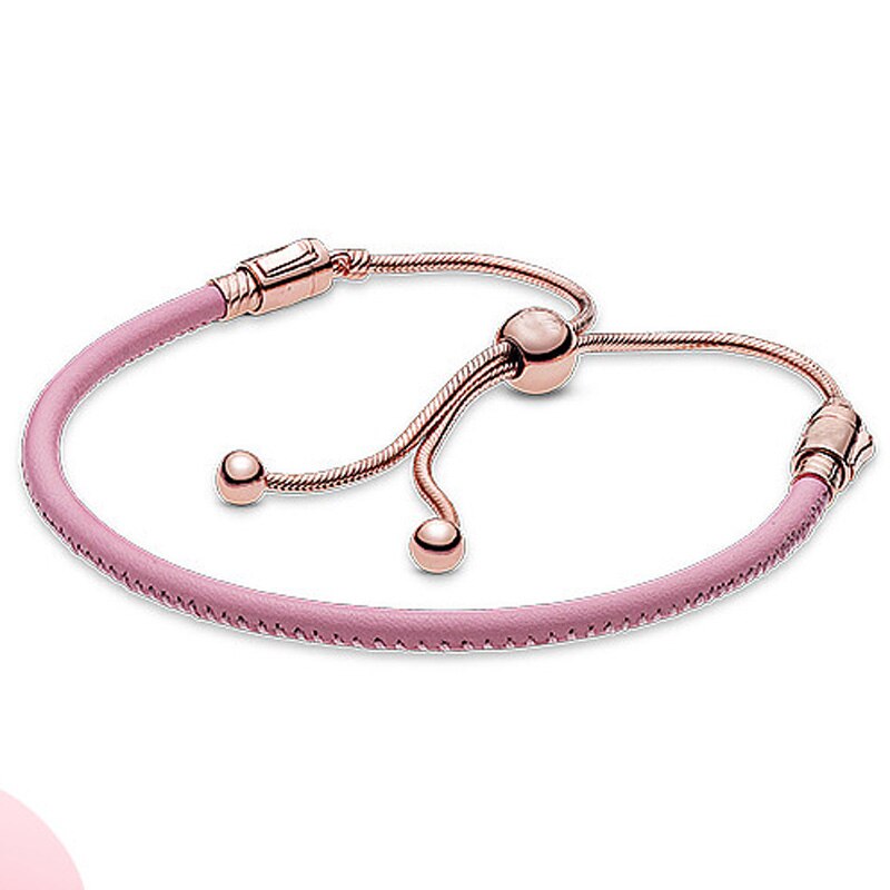 Pavimenta cuore e stella stringa di perline chiusura scorrevole regola il braccialetto misura moda 925 Sterling Silver Bangle Bead Charm gioielli fai da te: 10