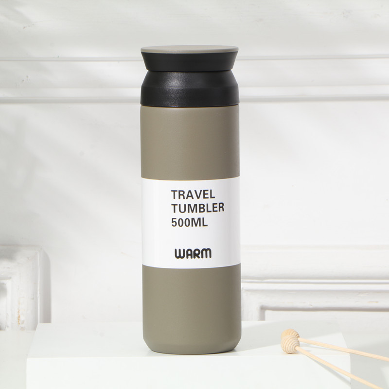 Reizen Tumbler Thermos Mok 350/500ML Roestvrij Staal Dubbelwandige Thee Koffie Thermoskan: green / 401-500ml