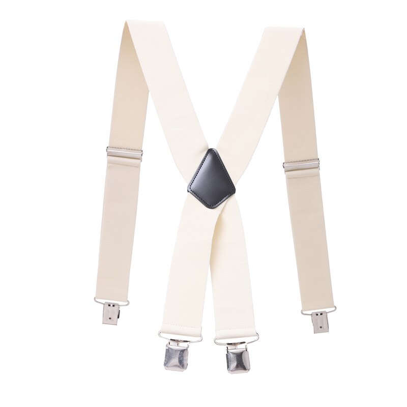 Bretelles longues de 120cm pour hommes, grandes tailles, dos X, pinces solides, largeur de 5cm: 6