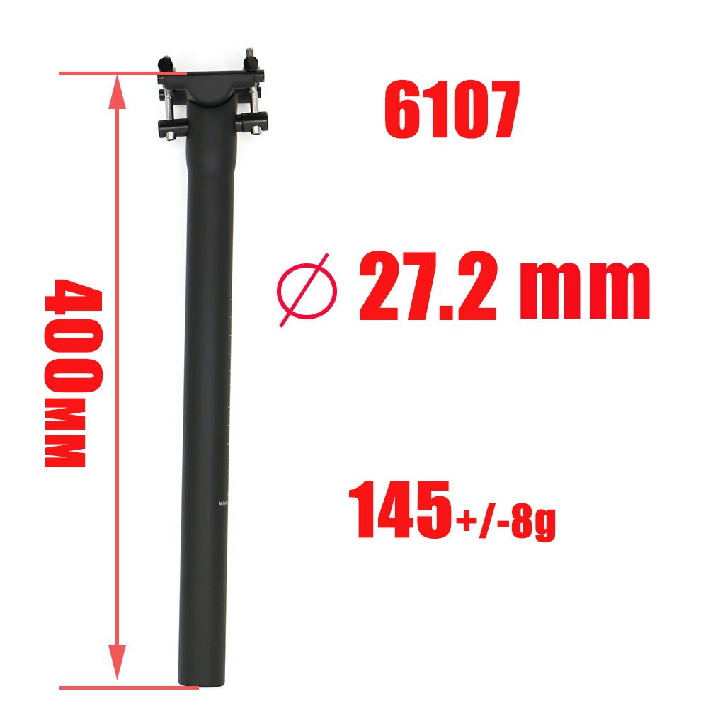 ELITAONE-tija de sillín de fibra de carbono, postes de sillín de 135g UD, tornillos de titanio mate 27,2 30,8 31,6mm: 27.2x400mm-6107