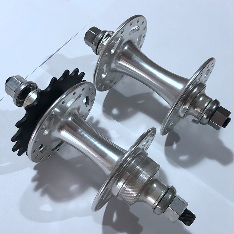 36 Holes Aluminum Alloy Front Rear Hubs Action Bicycle Fixed Gear Bike Single Speed with Fixed Flywheel,Front 100mm