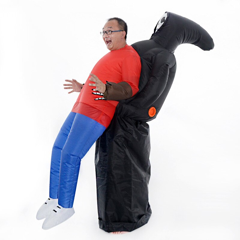 Voksen størrelse oppustelig jakkesæt blow-up grim ripper kostume til halloween