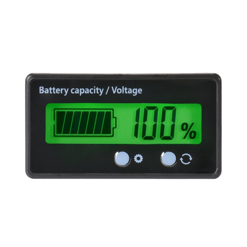 Lcd Battery Capacity Monitor Gauge Meter,Waterproof 12V/24V/36V/48V Lead Acid Battery Status Indicator,Lithium Battery Capacity