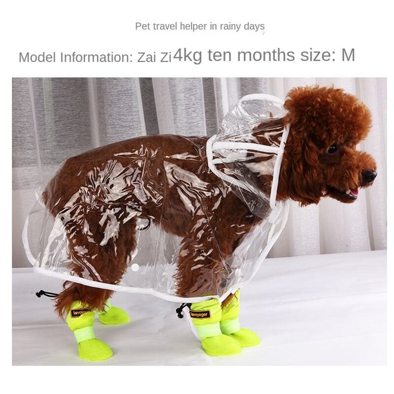 Rainproof Anti-snow Dog Boots Super Warm Winter Dog Rain Shoes Anti Slip Soft Silicone Waterproof Pet Shoe For Small Medium Dogs