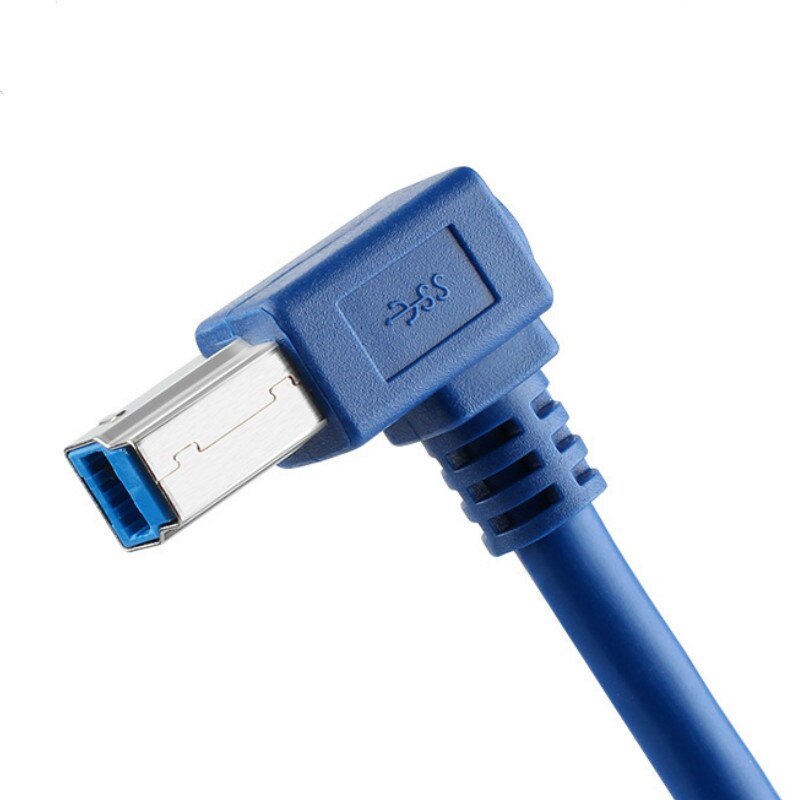 USB 3,0 Drucker Kabel, 90 grad USB Drucker Kabel USB Typ A Stecker auf B Männlichen Scanner Drucken Kabel für Epson HP Dell Kanon