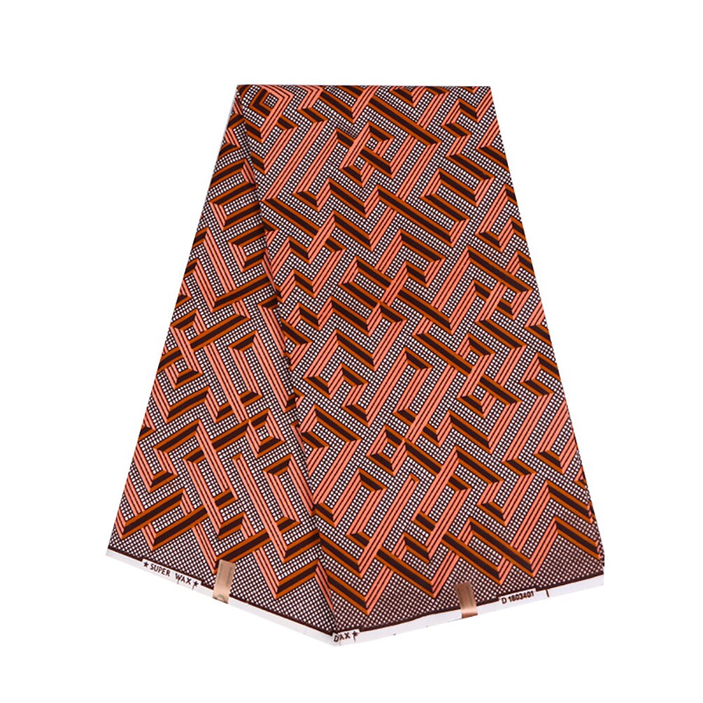 1 Yard Ankara African Wax Fabric 100% Polyester Printed African Batik Fabric for DIY Dress Material: Default Title