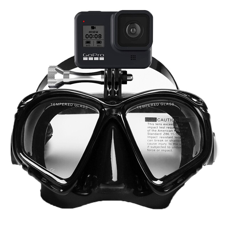Undervands kamera dykning maske scuba snorkel svømmebriller høj ydeevne velegnet til de fleste sports kameraer