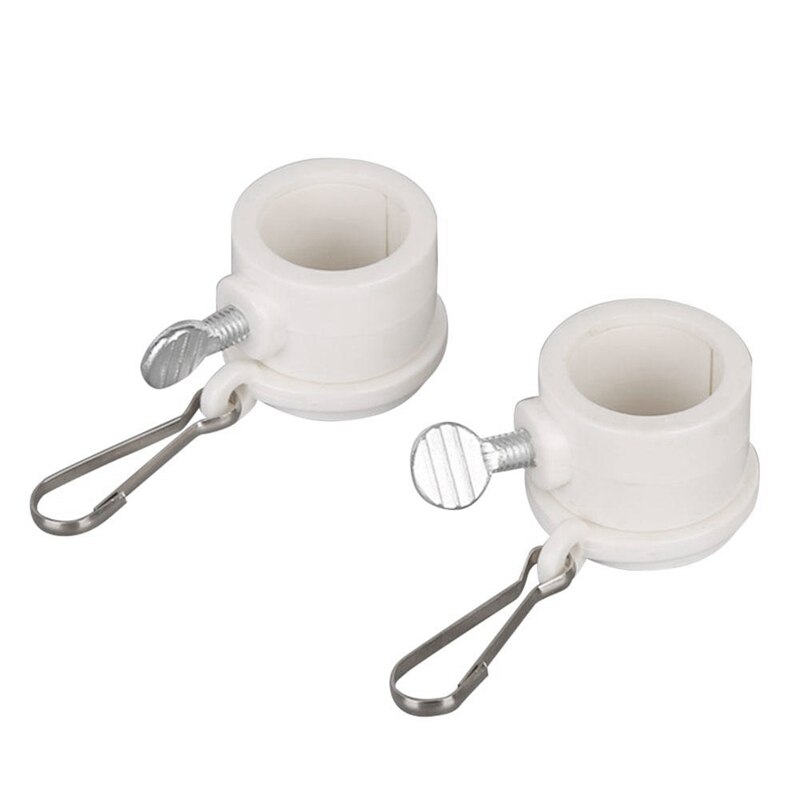2Pc Plastic Vlag Pole Ringen 360 Roterende Vlaggenmast Vlag Montage Ringen Met Vaste Haak Anti Wrap Voor 0.8 1.26Inch Vlag: Default Title