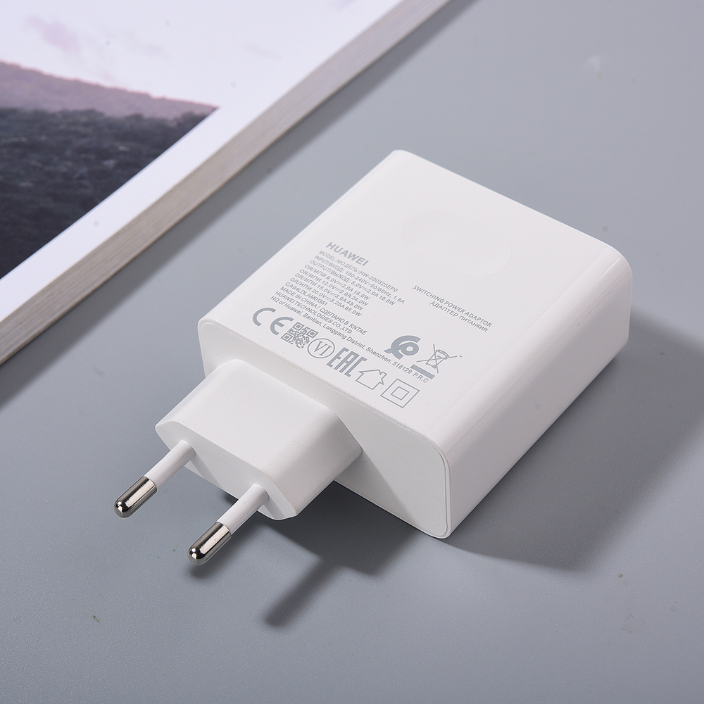 Huawei matebook 15 14 13 x pro 65w pd-laddare snabbladdning eu/us nätadapter för magicbook  d14 d15+1.8m dubbel typ c-datalinje