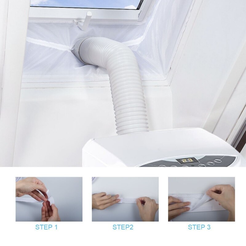 Door Window Portable Air Conditioning Lock Home Waterproof Air Lock Seal Suitable for Home Office Air Soft Cloth Sealing Baffle