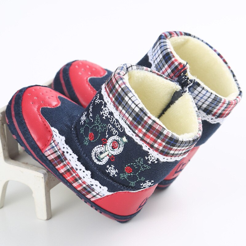 neue Baby Weihnachten Schuhe Jungen Mädchen Winter Warme Santa Claus Erste Wanderer Nette Baby Weihnachten Stiefel winter weihnachten: 02