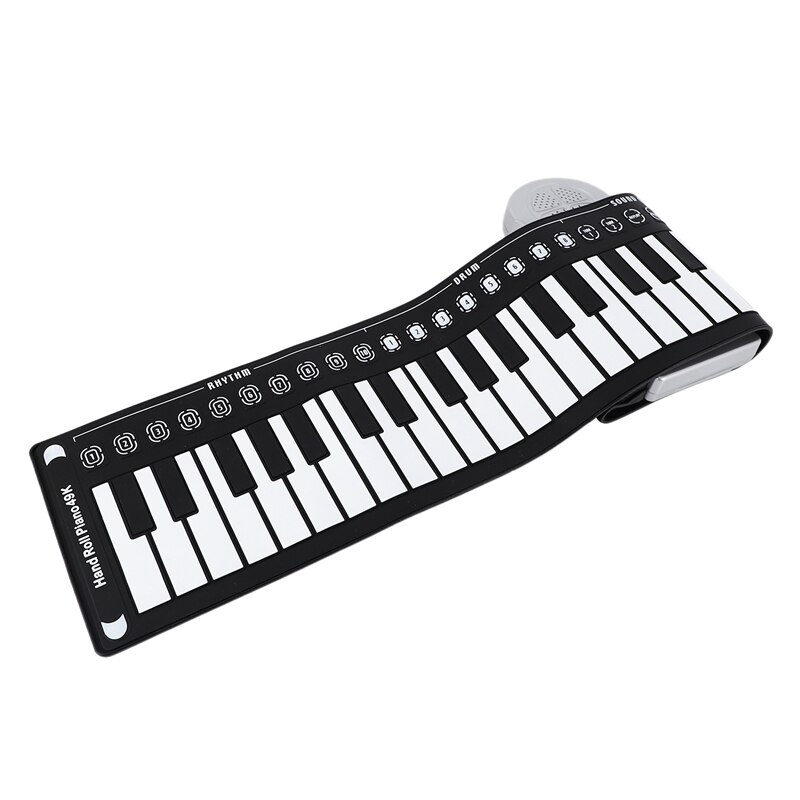 Portable Roll-Up Keyboard Piano 49-Key Electronic Children Hand-Rolled Keyboard