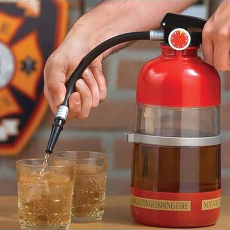 2L Fire Extinguisher Pourer Wine Drink Dispenser Party Water Beer Dispenser Bar Tools Accessories Beer Barrels Beverage Liquor