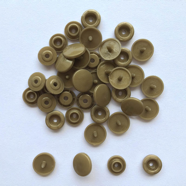 50Sets Plastic Snaps Button Fasteners T5 Bag Folder Dark Buckle Button Resin Garment Accessories For Clothes Scrapbooking: Brown