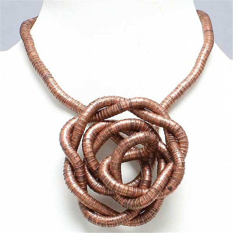 5 mm 90 cm Eisen flexibel gedrehte Schmuck biegsame Schlangenhalskette 12 Farben erhältlich: Antikes Kupfer überzogen