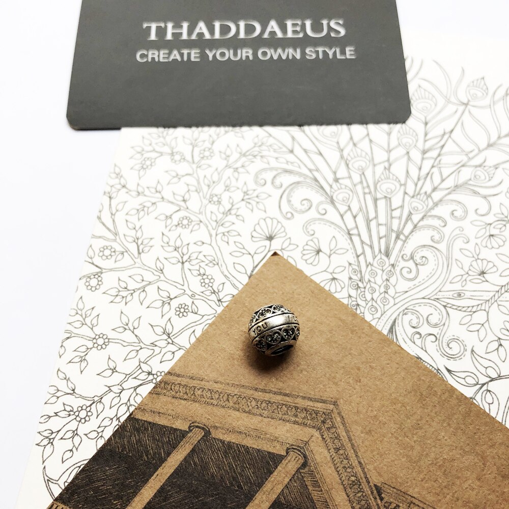 Beads I Love You, Silver & Rhinestone Beads Fits Bracelet Europe Jewelry Accessories For Women & Men