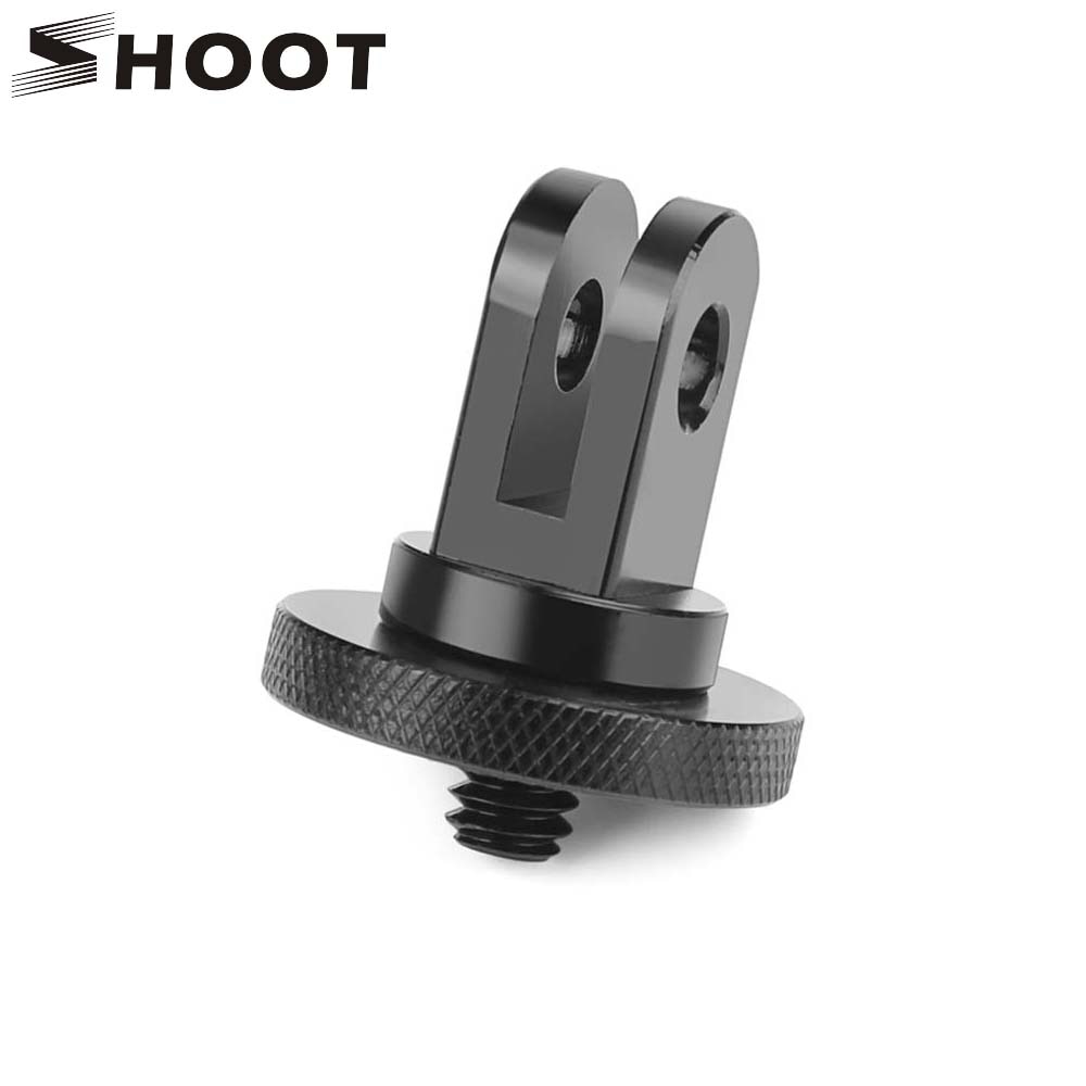 Atire liga de alumínio 1/4 polegada mini tripé adaptador de montagem para gopro hero 9 8 7 preto sjcam m10 xiaomi yi 4k eken go pro acessório