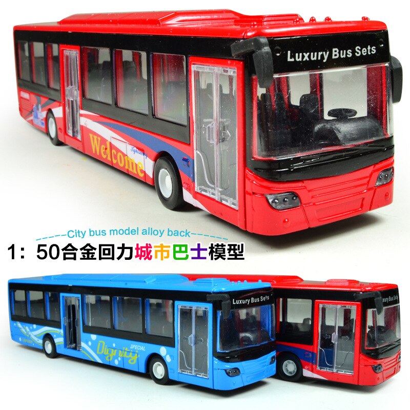 Kinderen Speelgoed Auto 1: 50 Legering Airconditioner Minibus Schoolbus Model