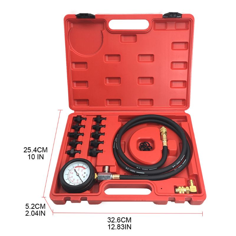 Engine Oil Pressure Test Kit Gauge Diagnostic Tester Dectector Tool Set 0-140PSI