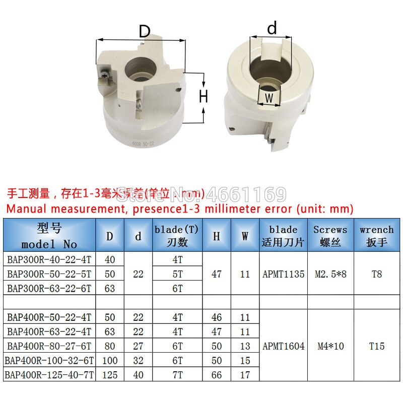 1set MT2 MT3 MT4 FMB22 face milling tool holder + BAP300R50 22 5T 63 6T milling cutter head + 10 APMT1135 inserts，for milling