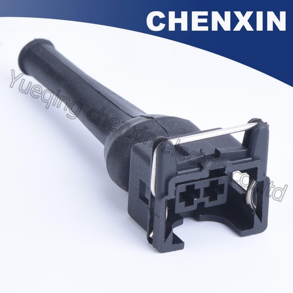 Black 2pins car sealed waterproof auto connectors (3.5) female EV1 EV14 rubber sleeve Auto accessories wire connection Injector