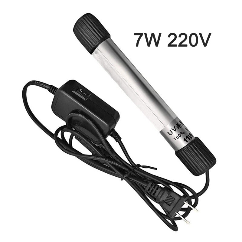 20W 254nm Ultraviolet stérilisateur lampe UV désinfection lumière haute Ozone UVC lampe germicide tuer les germes Virus Ozone lampe: 220V 7W