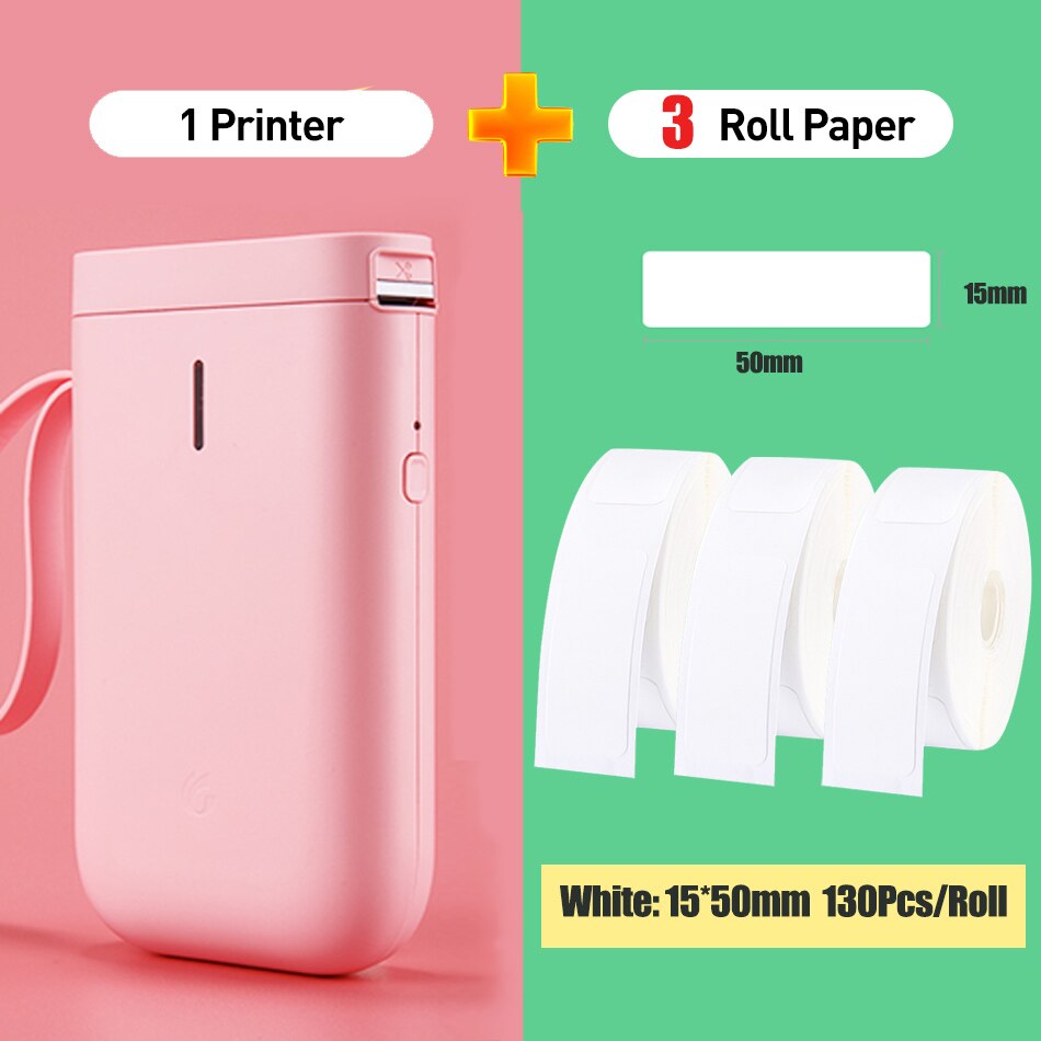 Niimbot D11 Mini Wireless Printer Bluetooth Thermal Label Printer Price Labeller Label Tag Price Printer: PK 3 White Label XL