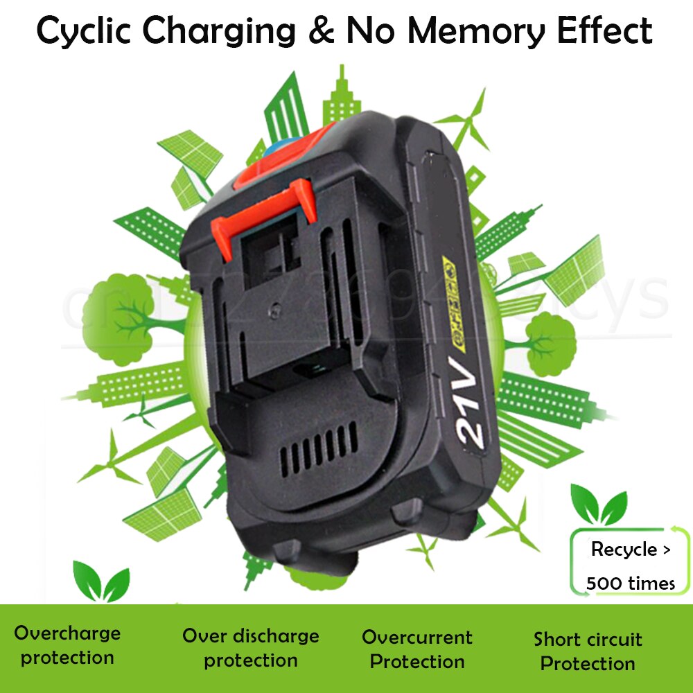 21v 1500 mah elektrisk borr li-ion litium uppladdningsbara batterier för sladdlös skruvmejsel handborr tillbehör för elverktyg