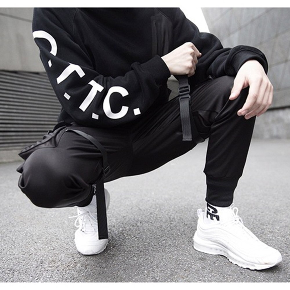 Heren Joggers Broek Zwarte Broek Zweet Broek Streetwear Dance Sport Joggingbroek Casual Trekkoord Hip Hop Broek Heren Kleding