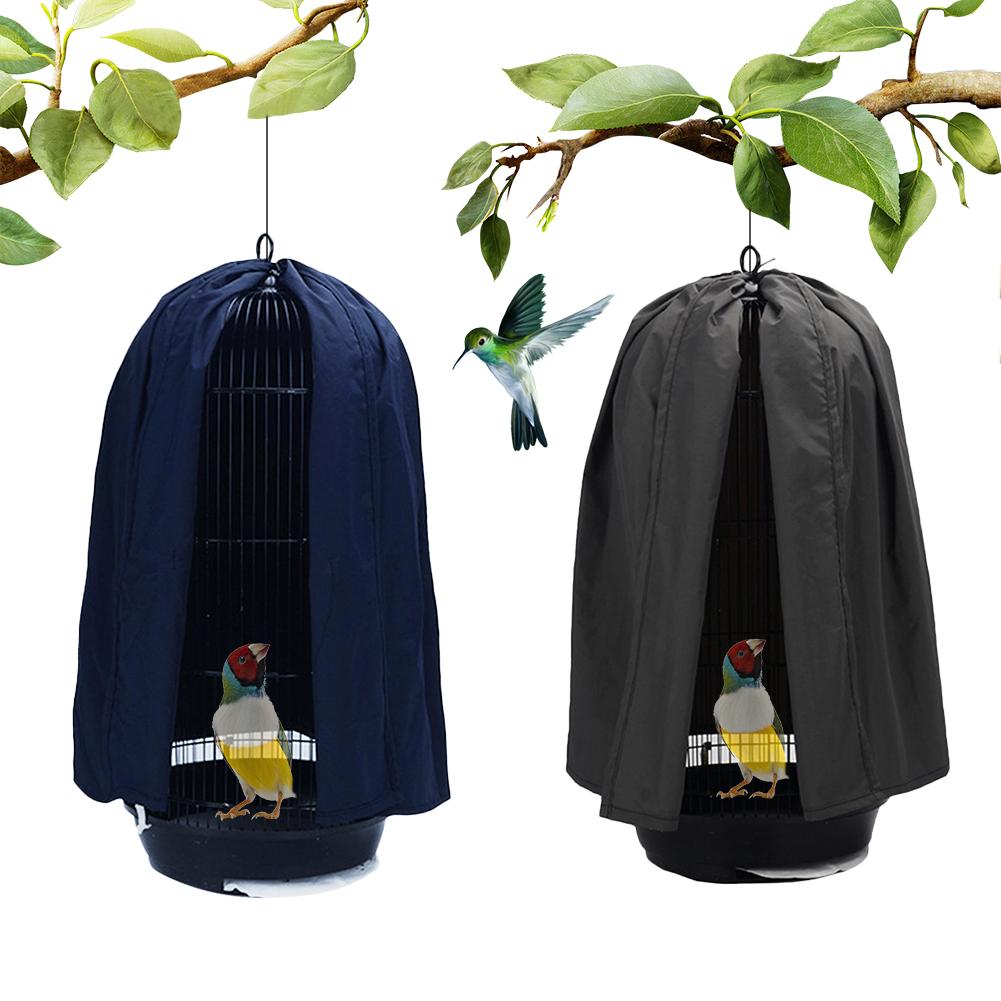 Housse pour Cage à oiseau, aide au sommeil coupe-vent, bouclier rond pour Cage canari, épaisse et résistante à la lumière, réduit les Distractions
