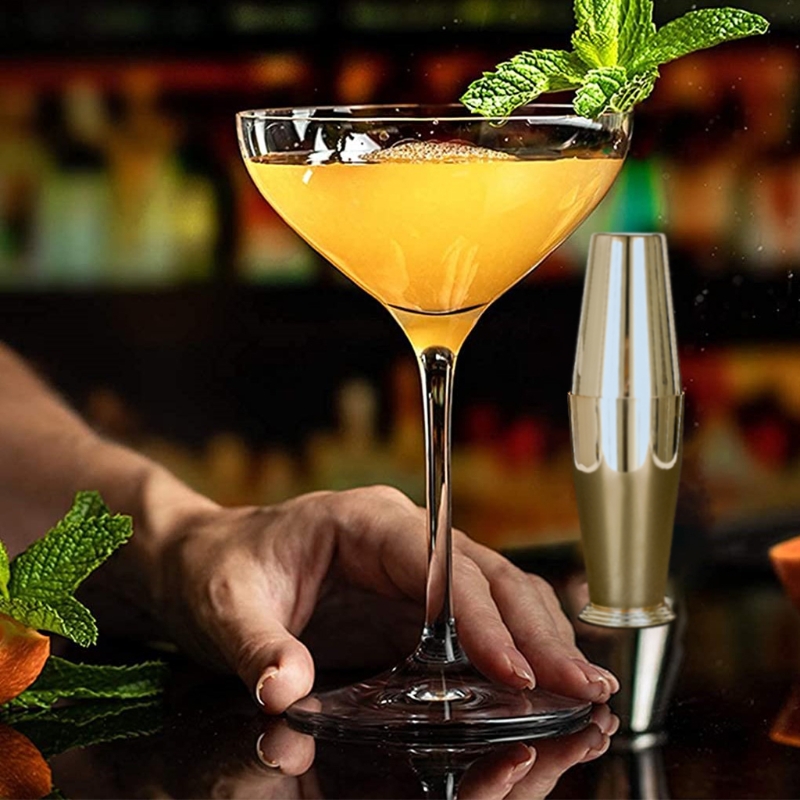 Premium Cocktail Shaker Set Two-Piece Boston Shaker Set Martini Drink Shaker Stainless Steel Material 2 Colors to Choose