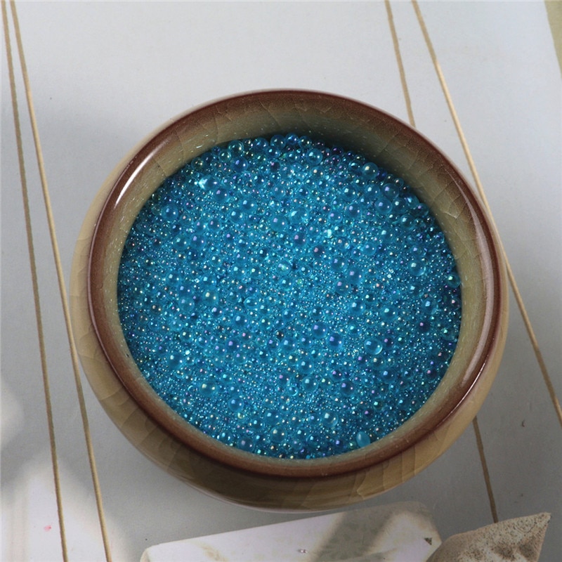 50G DIY mezcla colorida de agua de burbujas de cuentas de vidrio para el Molde de resina de relleno surtido de Micro cuentas de Arte de resina suministros de fabricación de joyería
