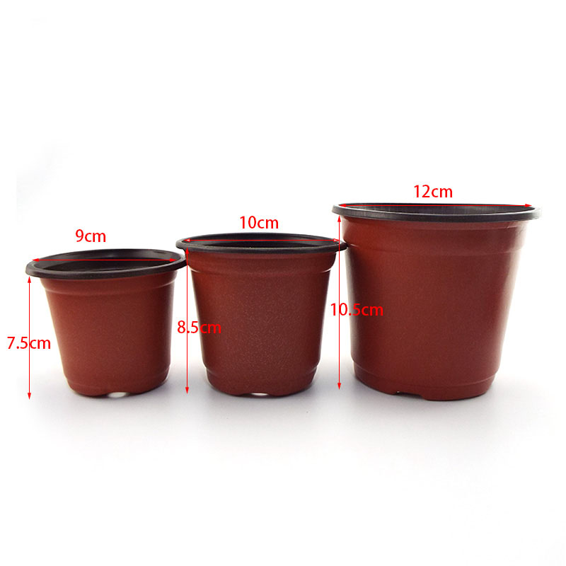 20pcs/50pcs Plastic Grow Box Fall Resistant Tray For Home Garden Plant Pot Nursery Transplant Flower Pots