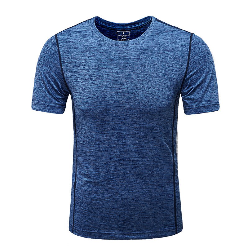 Heren strak zittend t-shirt met korte mouwen fitness organisatie lichaam fitness gyms fitness splicing katoenen t-shirt