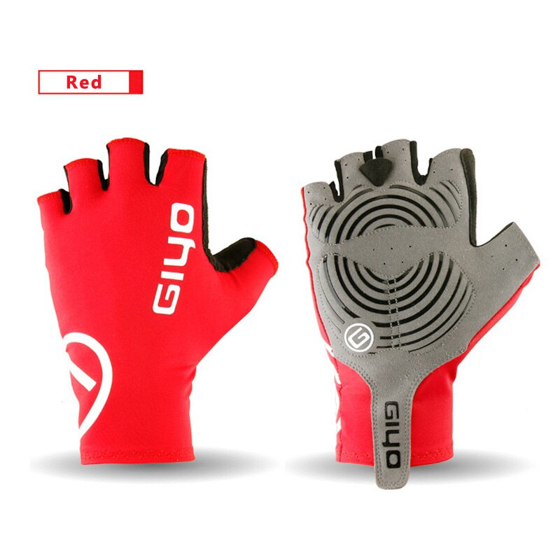 ACEXPNM Anti Slip Gel Pad Fahrrad Handschuhe Gel Pad Kurze Half Finger Radfahren Handschuhe Atmungsaktive Outdoor-Sport Männer MTB Bikes handschuhe: Red / M