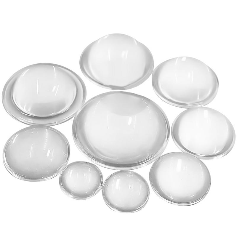 Lente de vidrio óptico convexo plano para linterna LED, lámpara automática, foco de luz, linterna de bicicleta, foco de cabeza, 30, 44, 54, 66 Mm