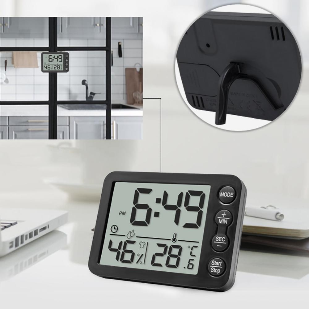 Modern Digital Clock Desktop Led Alarm Clock Temperature Humidity Electronic Table Clock