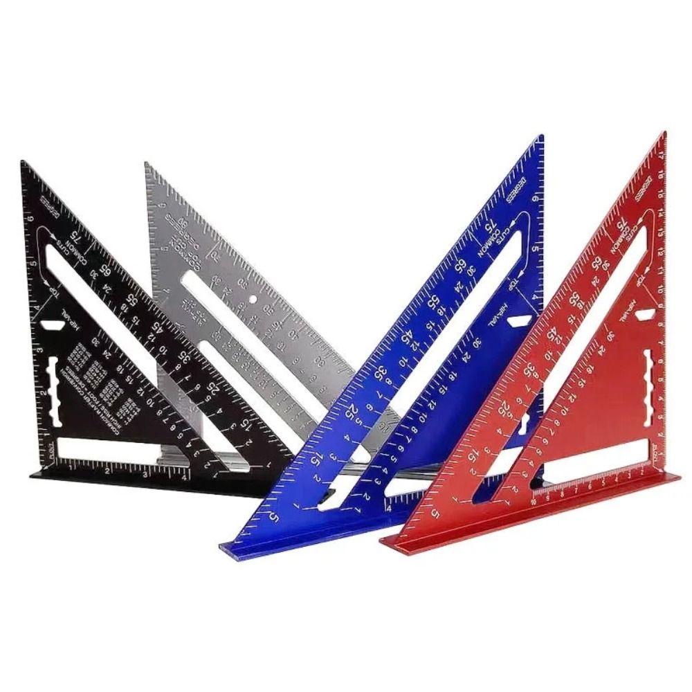 Règle triangulaire en alliage de 7 pouces, outil de mesure d'infraction, outils de charpentier, MeaccelerAngle, vitesse, calcul carré, outils de travail,