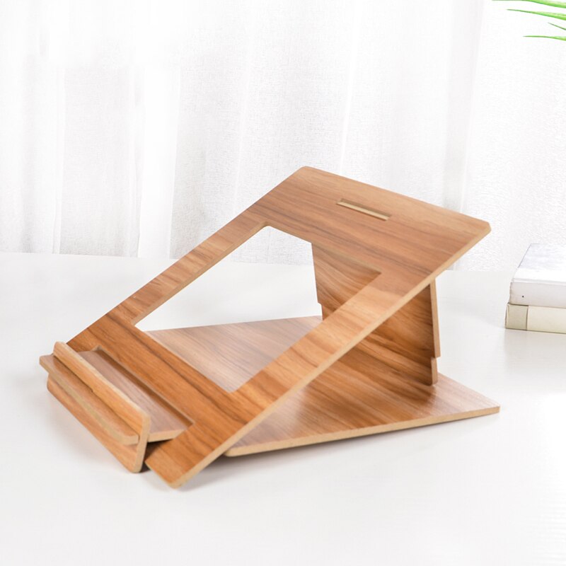 Bærbar bambus bærbar bærbar stativ sammenleggbar bærbar holder til macbook pro luft tablett lapdesk datamaskin kjølebrakett støtte stativ: 05